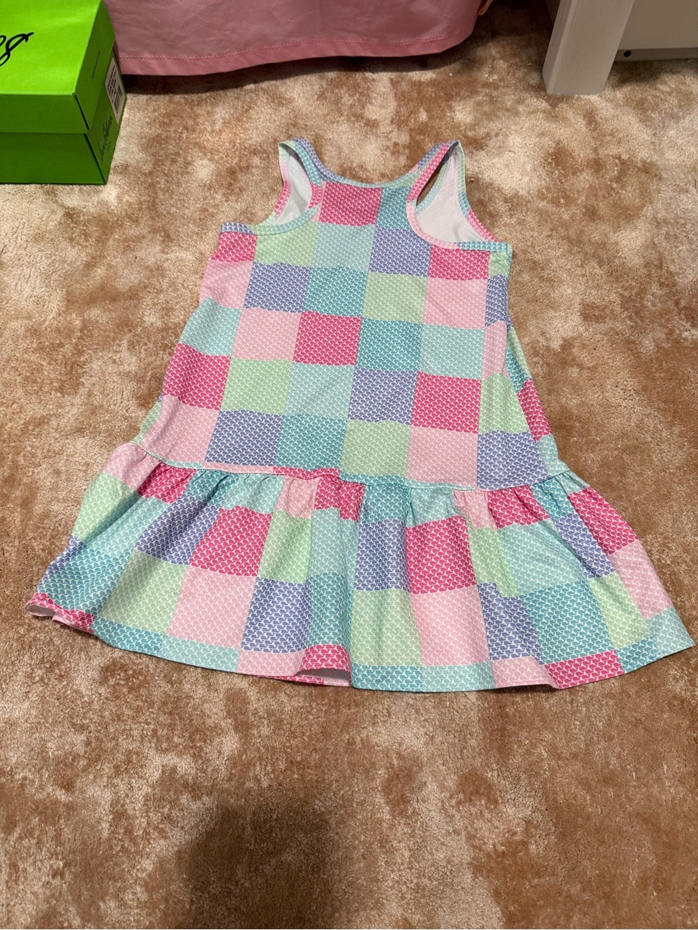 Vineyard Vines Girls' Pastel Patchwork Tank Dress - Pink, Mint, Lavender, Blue